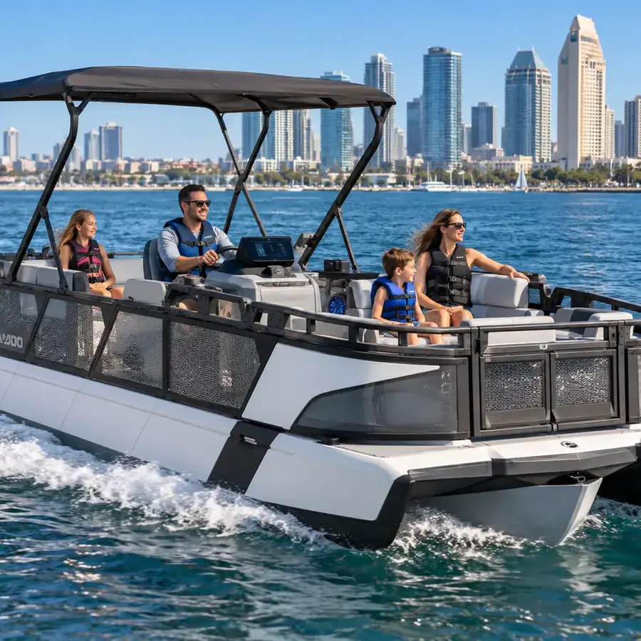 Sea-Doo Switch boat with Tech Package on San Diego Bay