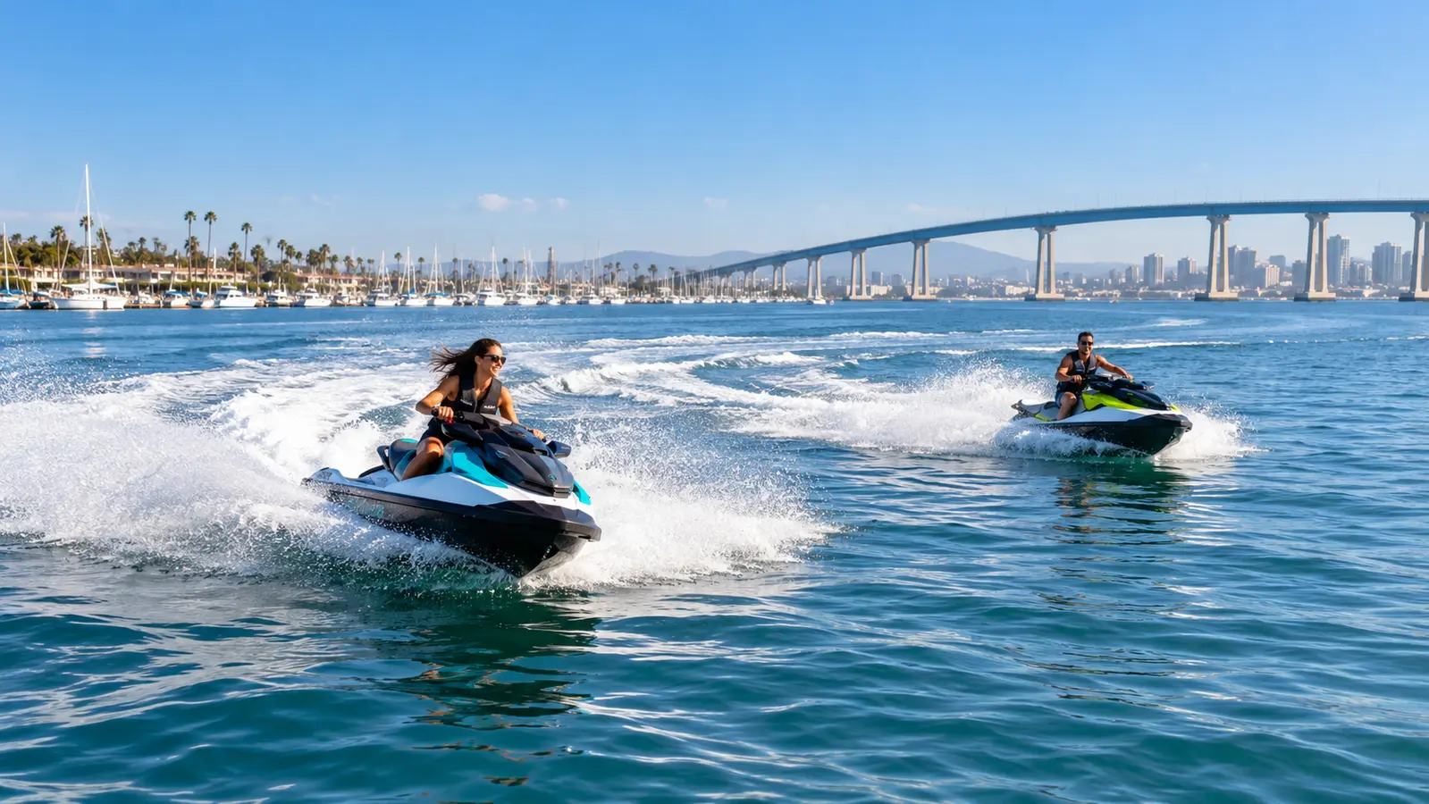 Jet ski rental at Pier 32 Marina in National City